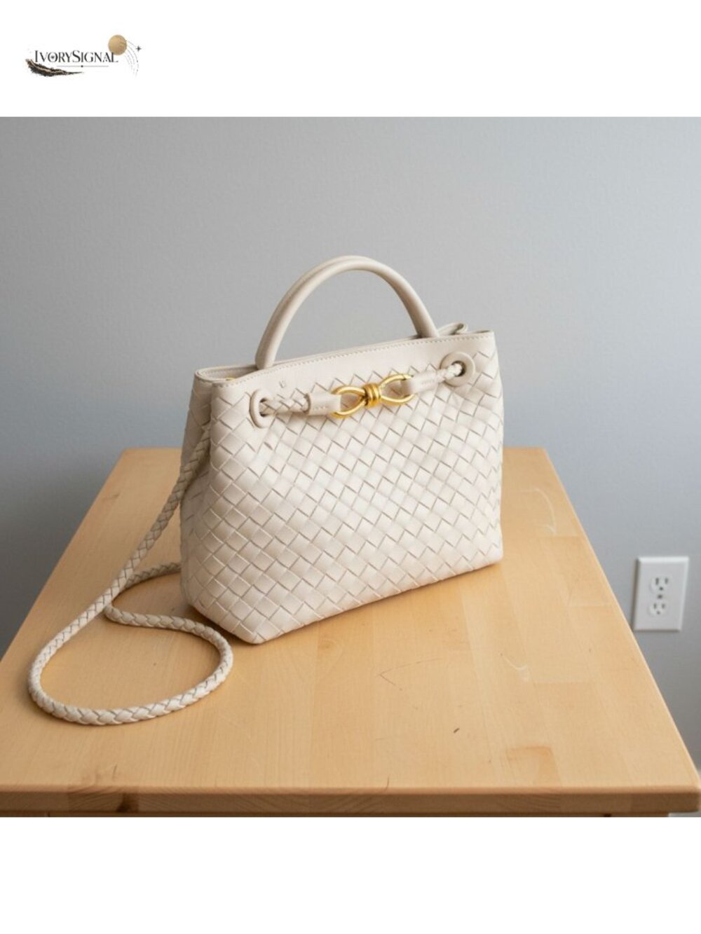 Woven Tote Bag PU Leather Shoulder Handbag Top Handle Purse